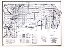 Racine County, Wisconsin State Atlas 1956 Highway Maps